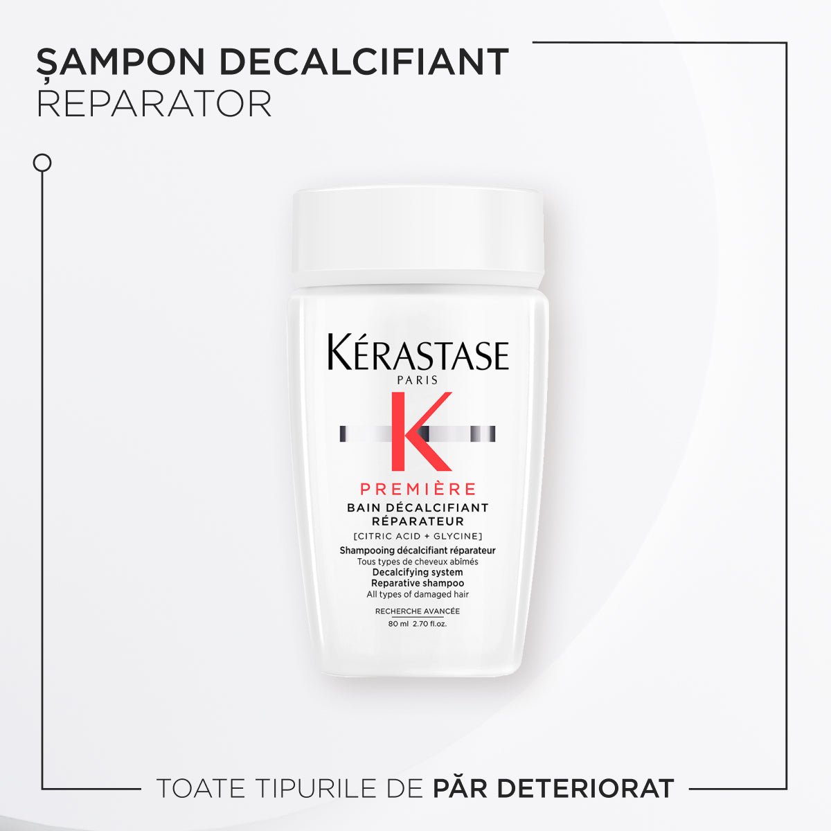 Kérastase Première Bain Décalcifiant Réparateur 80ml – Javító, vízkőoldó sampon sérült hajra