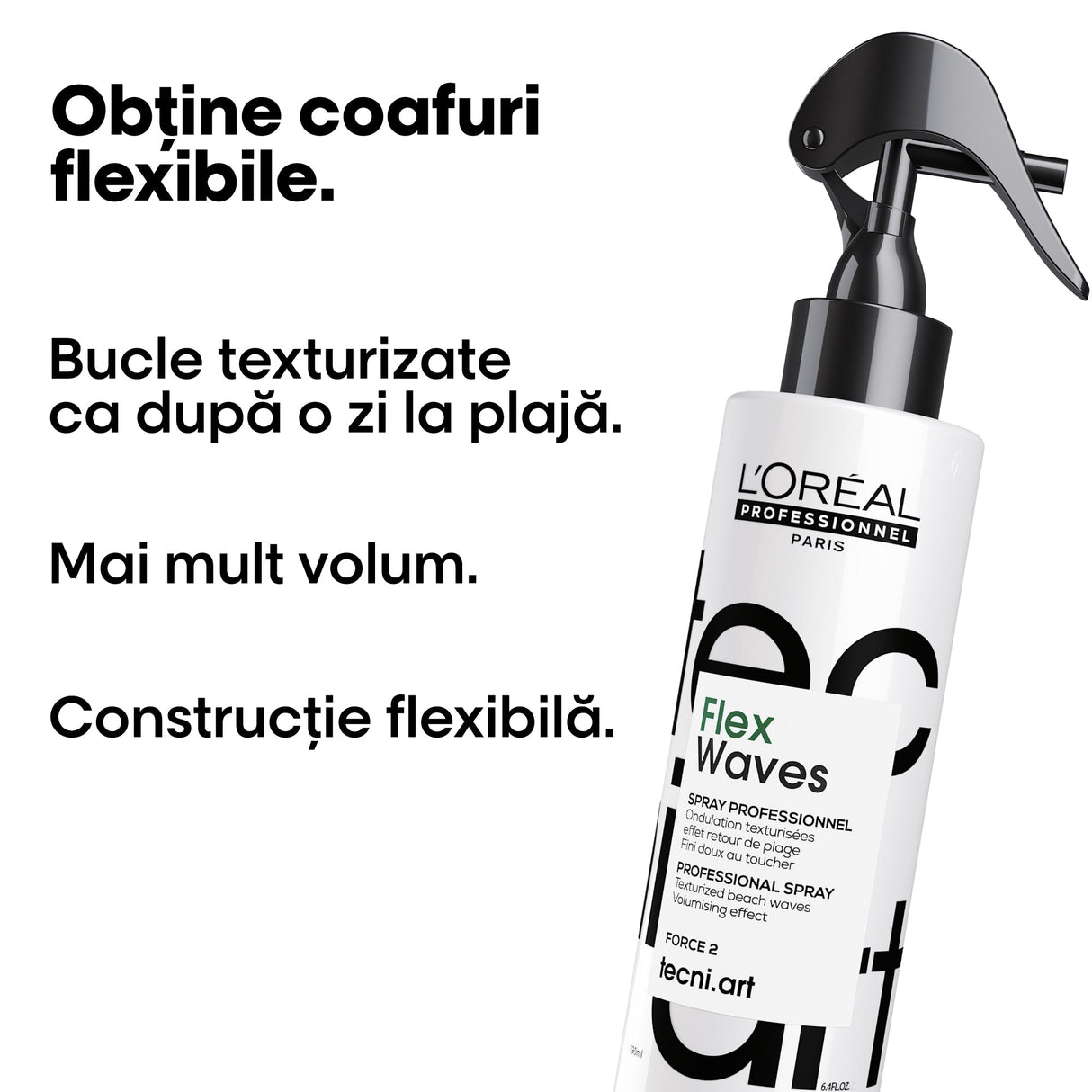 L’Oréal Professionnel Tecni.Art Flex Waves – Professzionális formázó spray texturált hullámokért és természetes volumenért, 190 ml