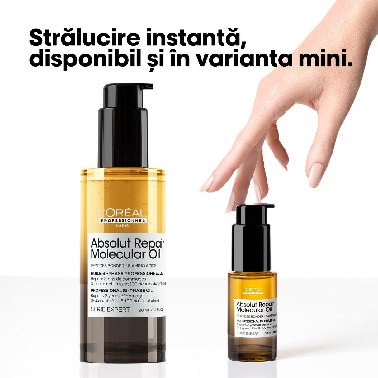 L’Oréal Professionnel Absolut Repair Molecular kétfázisú haj olaj – göndörödésgátló, intenzív táplálás és 100 órás ragyogás