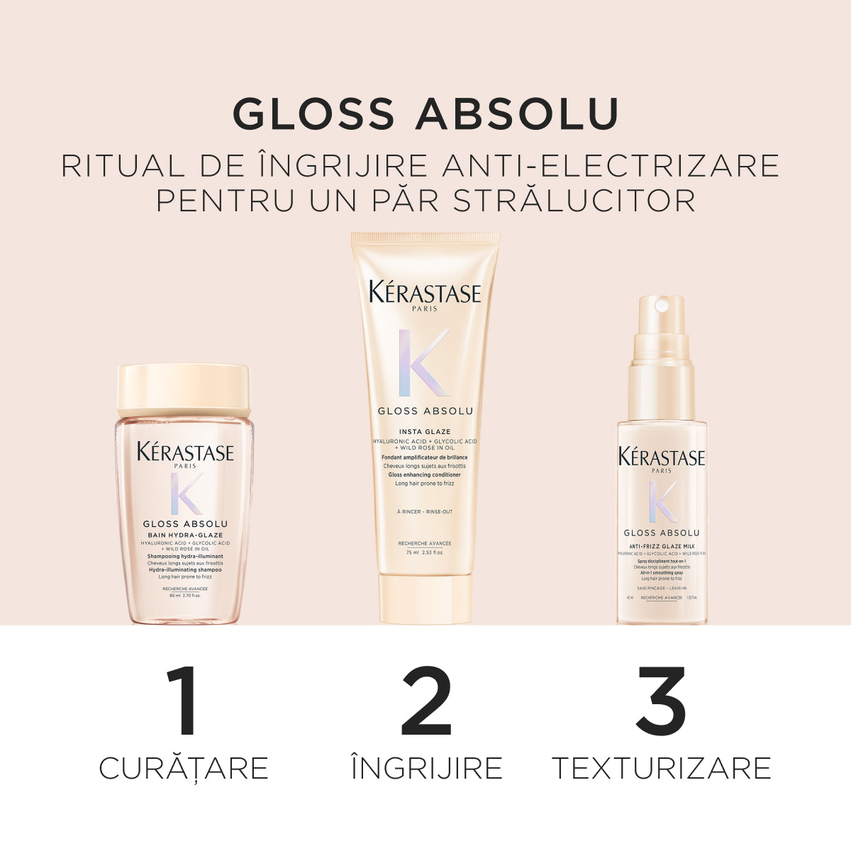 Kérastase Gloss Absolu Discovery 2025 szett – Teljes körű rituálé fényes, fegyelmezett és hidratált hajra