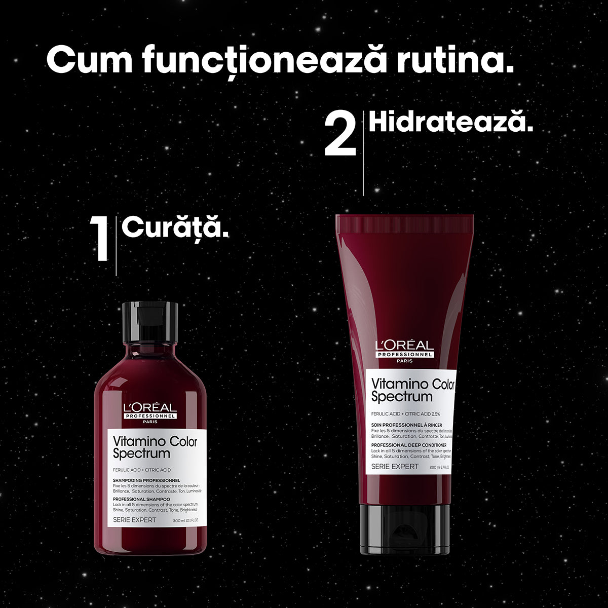 L’Oréal Professionnel Serie Expert Vitamino Color Spectrum professzionális szett Sampon 300 ml Balzsam 200 ml