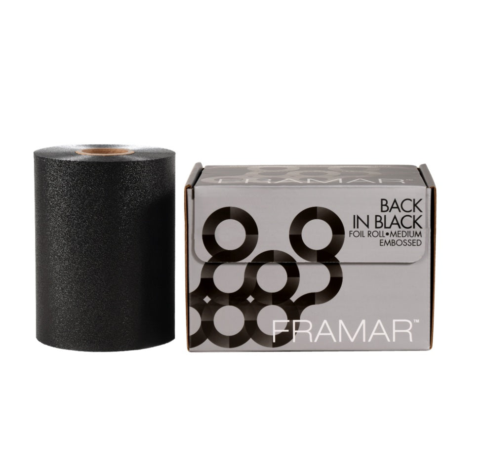 Framar Black – Professzionális alufóliatekercs melírozáshoz, 12,7 cm x 97,5 m