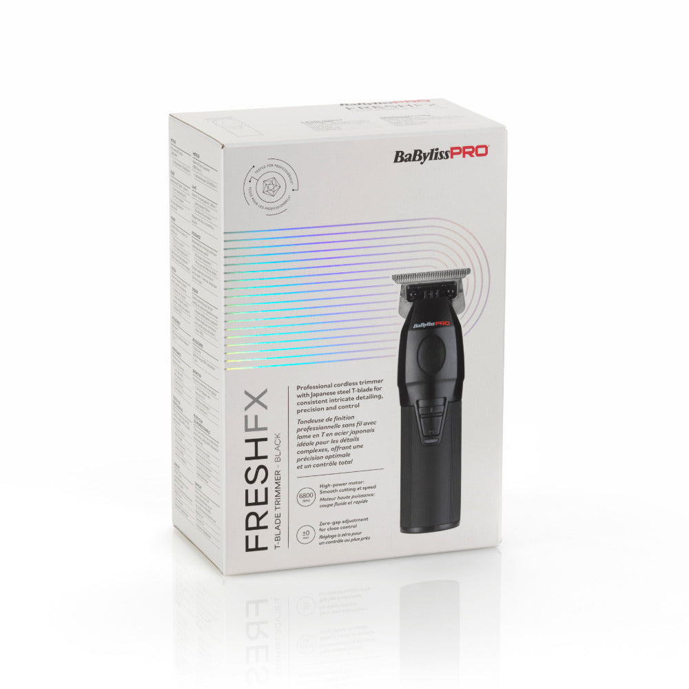 BaBylissPRO FreshFX T-Blade Trimmer FX76E – Professzionális trimmer T-pengével és 6800 RPM-es DC motorral, USB-C