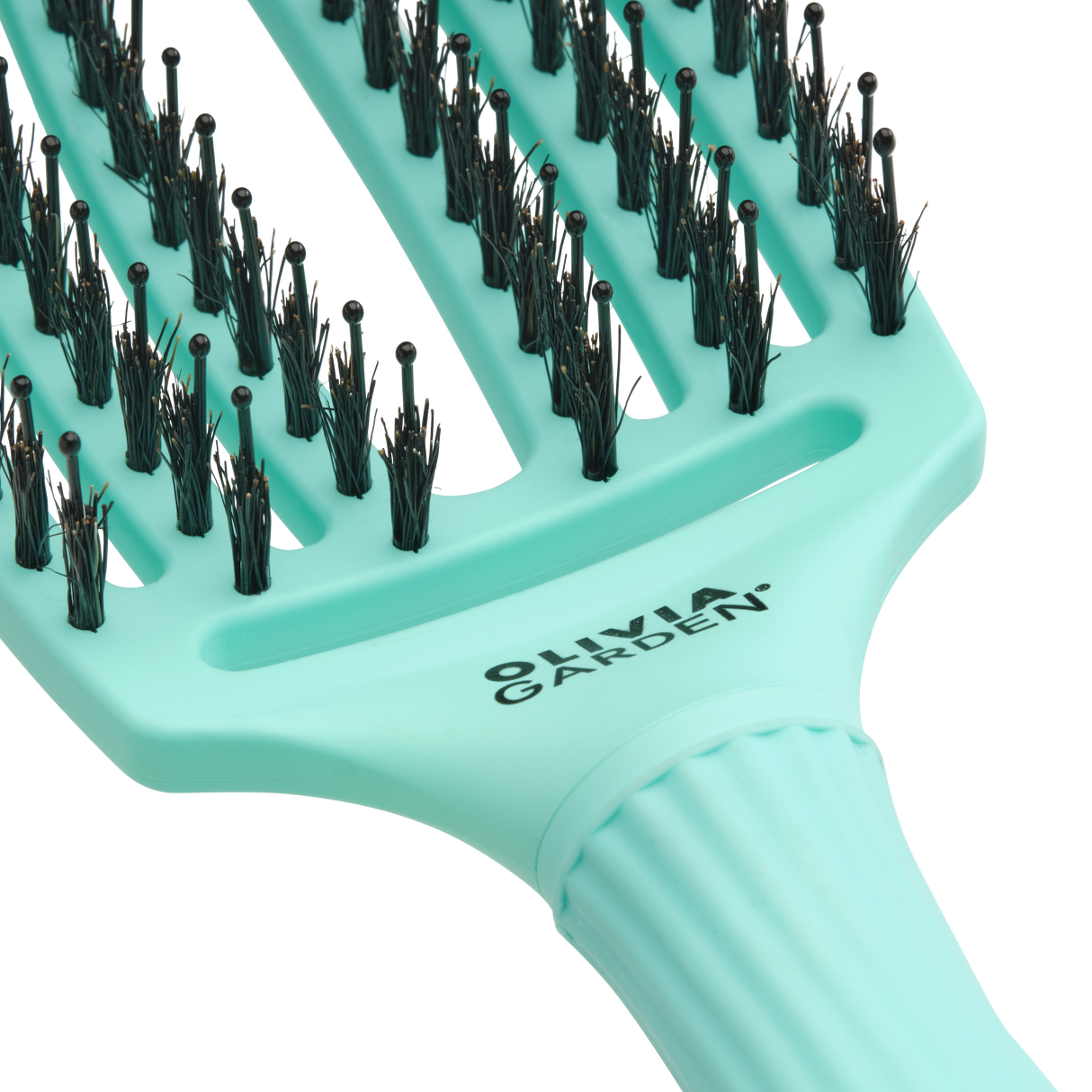 Olivia Garden FingerBrush Combo Medium Mint – Professzionális kefe a kibontáshoz, kisimításhoz és dúsításhoz