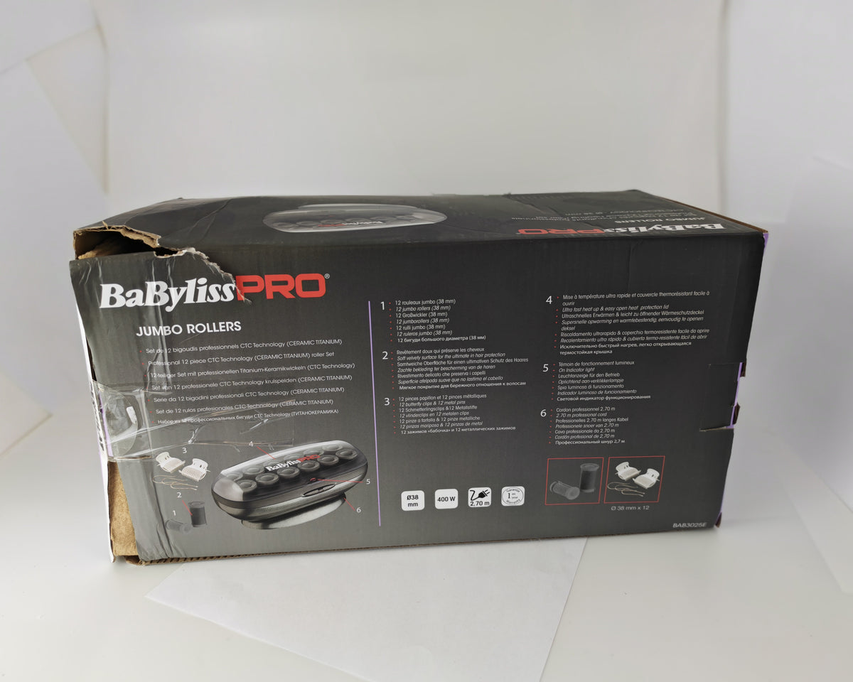 BaByliss PRO Rollers 12 - Felújított professzionális fűthető hajcsavaró szett