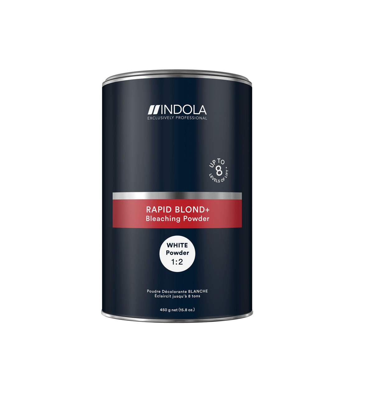 Indola Rapid Blond+ White 450g – Professzionális, Porzásmentes Szőkítőpor, Akár 8 Árnyalatnyi Világosításra