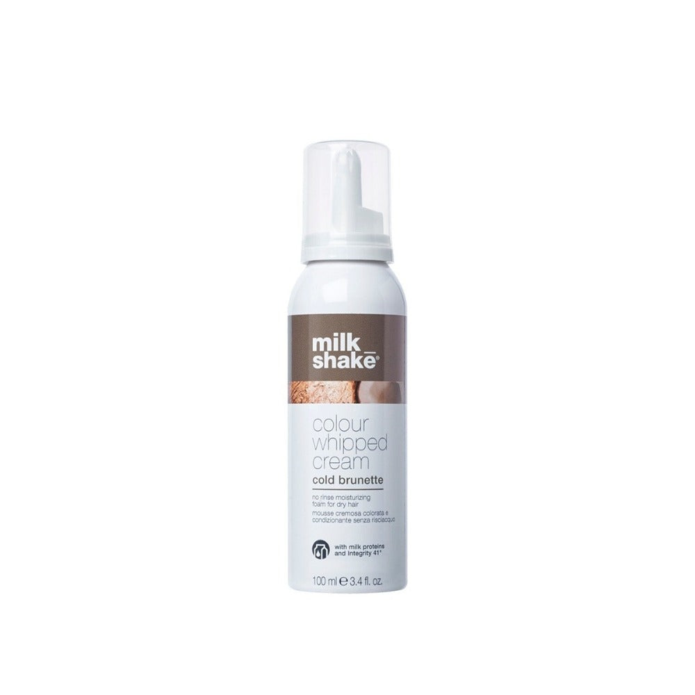 Milk Shake Colour Whipped Cream Brunette 100ml – Színező Hab Barna és Sötétbarna Hajra, Hidratálás, Fény és Színfrissítés