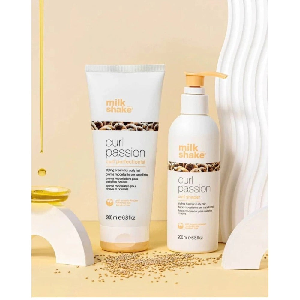 Milk Shake Curl Passion Curl Shaper 200ml – Professzionális Fürtformázó Krém Göndör és Hullámos Hajra, Anti-Frizz Védelemmel és Hidratálással