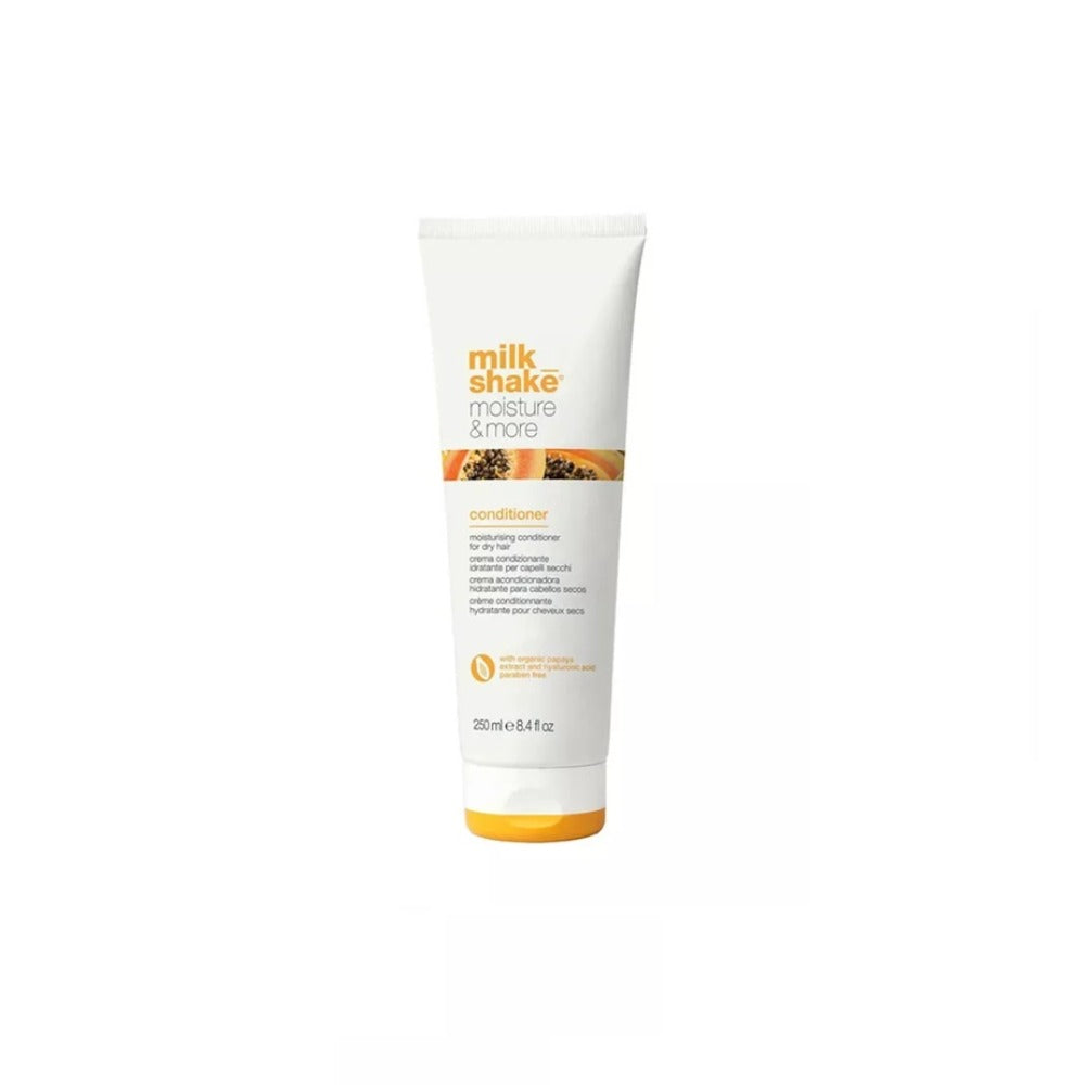 Milk Shake Moisture & More Conditioner 250ml – Balsam Profesional Hidratant cu Acid Hialuronic și Niacinamidă pentru Păr Uscat și Deshidratat