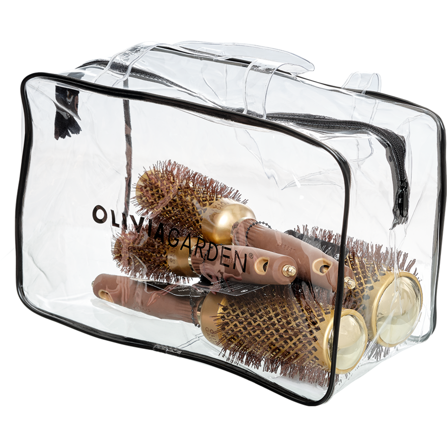 Olivia Garden Hőálló Táska Expert Blowout Shine, Barna és Arany 25+35+45+55