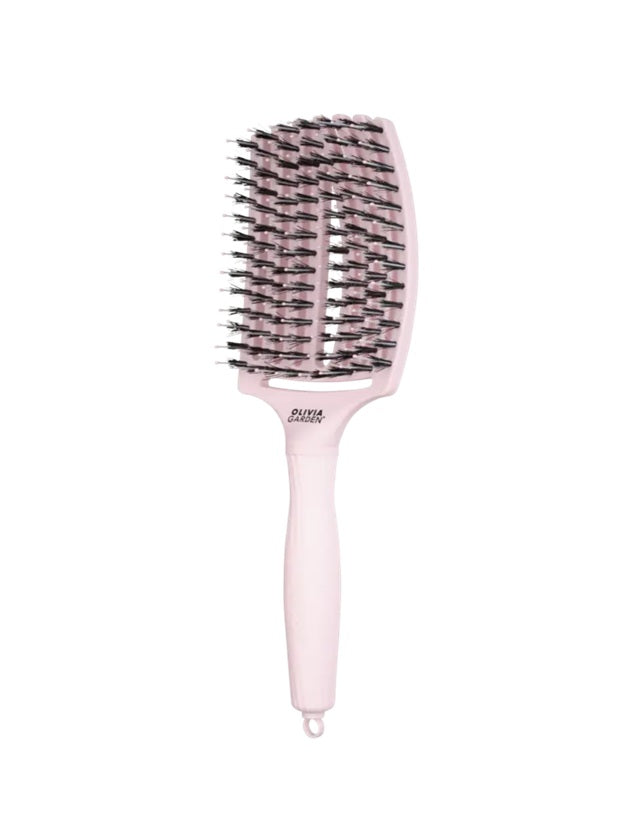 Olivia Garden FingerBrush Combo Pastel Large Pink – Professzionális hajkefe a könnyed kibontásért, dús hajért és ragyogásért L