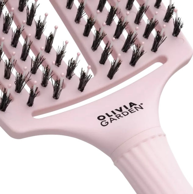 Olivia Garden FingerBrush Combo Pastel Large Pink – Professzionális hajkefe a könnyed kibontásért, dús hajért és ragyogásért L