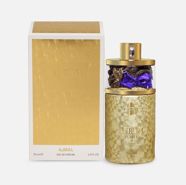 Ajmal Aurum Elixir – A sugárzó luxus illata gyümölcsös és pézsmás jegyekkel, kifinomult nőknek | EDP 75 ml
