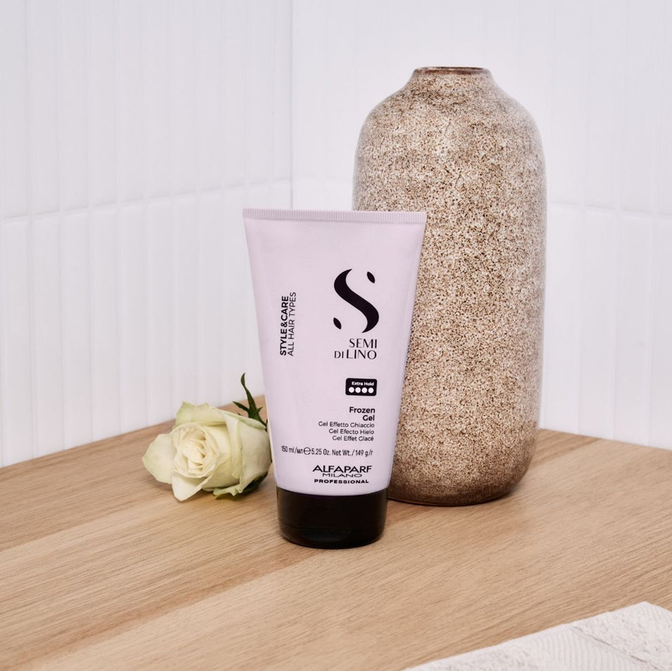 Alfaparf Milano Semi di Lino Style & Care Frozen Gel Professzionális Gél extrém tartással és pára elleni védelemmel 150ml