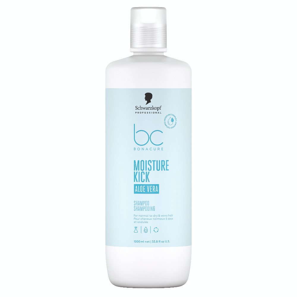 Schwarzkopf Professional Bonacure Moisture Kick – Șampon cu aloe vera și moringă pentru păr uscat