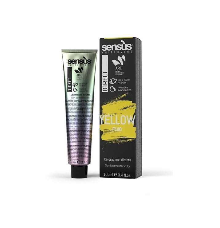 Sensus Direct Fluo Féltartós Ammóniamentes Hajfesték Sárga 100ml