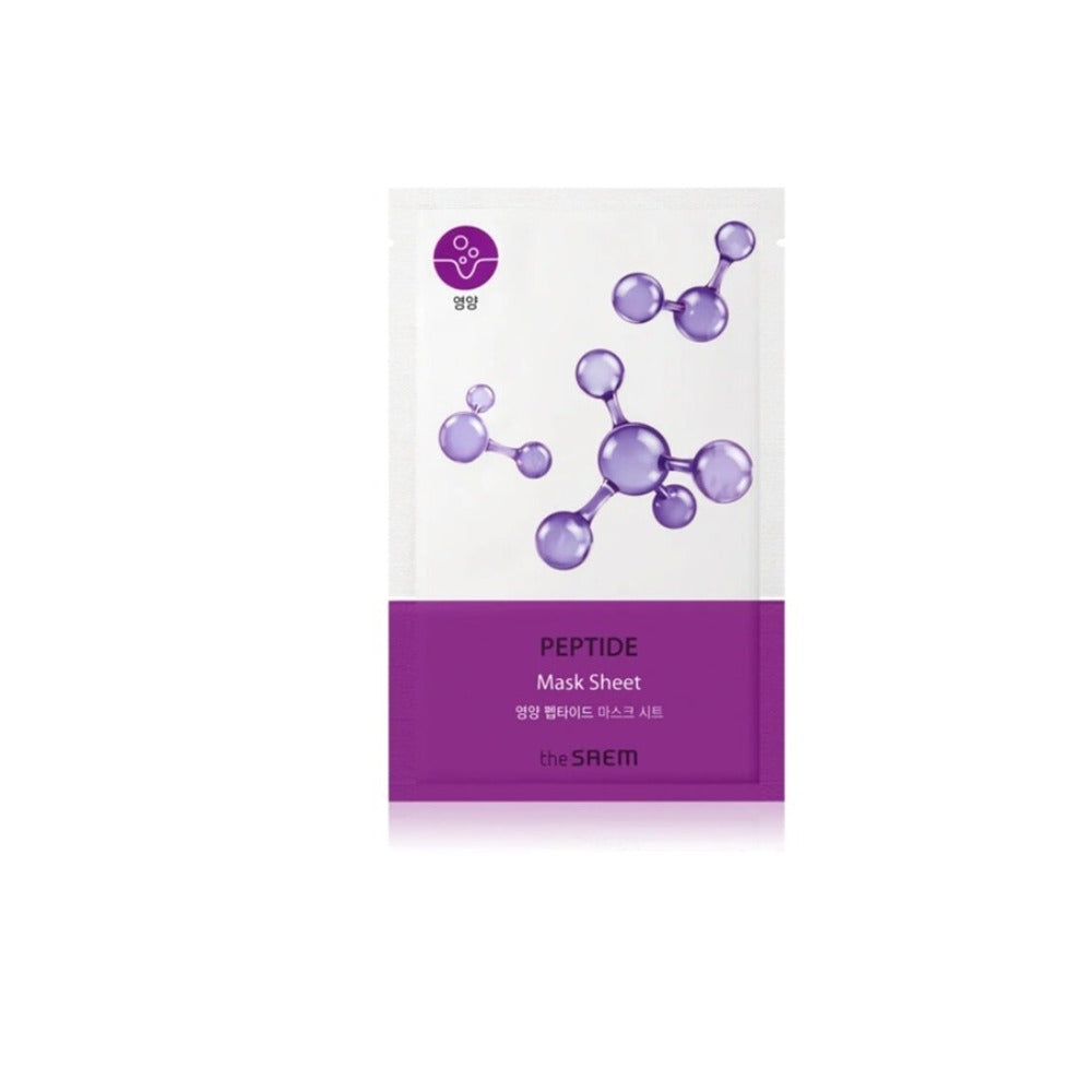 The Saem Bio Solution Nourishing Peptide Mask Sheet- Koreai Feszesítő és Hidratáló Hatású Tápláló Peptid Hatóanyagos Arcmaszk Fátyolmaszk