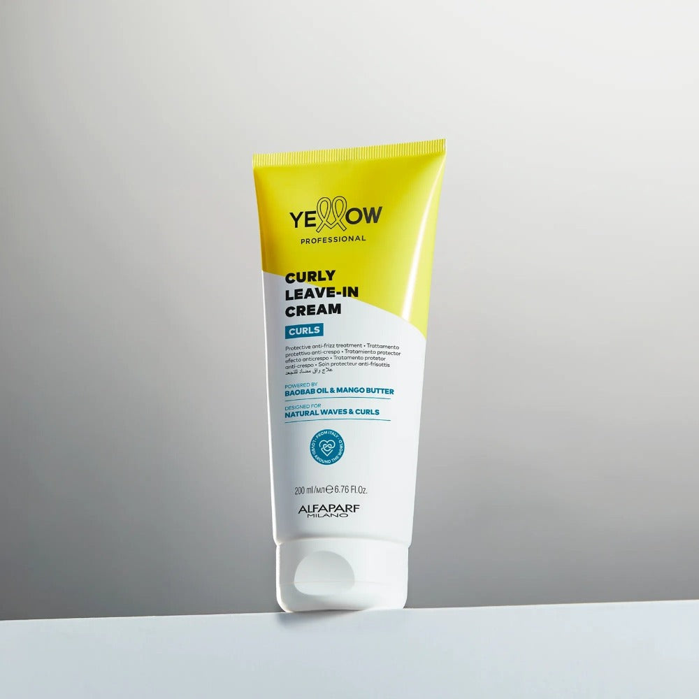 Yellow Professional Curls Hajban Maradó Krém Hullámok Kiemelésére – Védelem, Hidratálás és Frizzelés Elleni Védelem