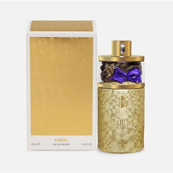 Ajmal Aurum Elixir – Luxusos és ragyogó illat gyümölcsös virágos és pézsmás jegyekkel | EDP 75 ml - 75 ml - Parfümök