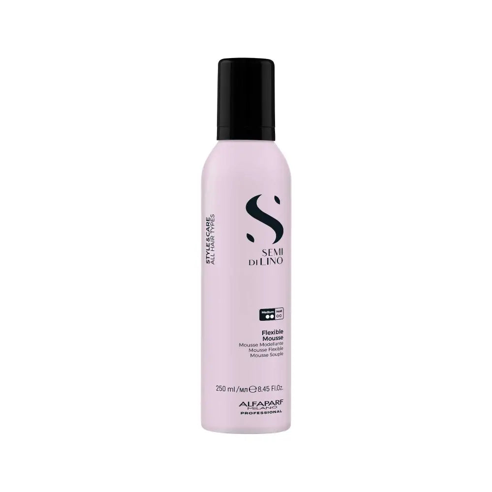 Alfaparf Milano Semi Di Lino Style&Care Flexible Mousse 250 ml – Spumă de Styling Versatilă pentru Volum Natural și