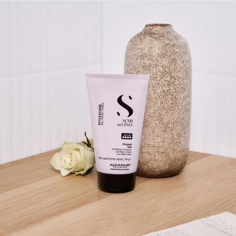 Alfaparf Milano Semi di Lino Style & Care Frozen Gel Gel Profesional cu Fixare Extremă și Protecție Anti-Umiditate
