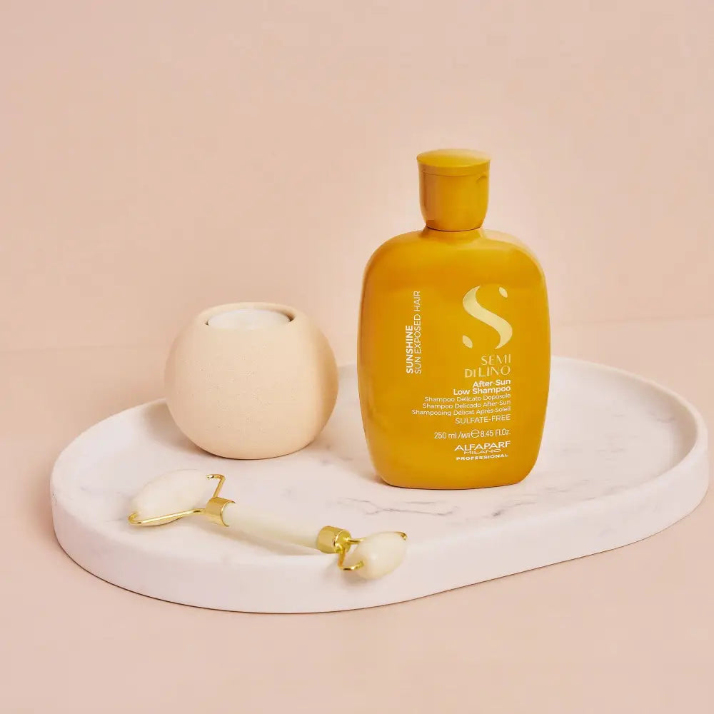 Alfaparf Semi di Lino Sunshine After-Sun Shampoo 250ml – Șampon delicat post-soare fără sulfați cu efect protector
