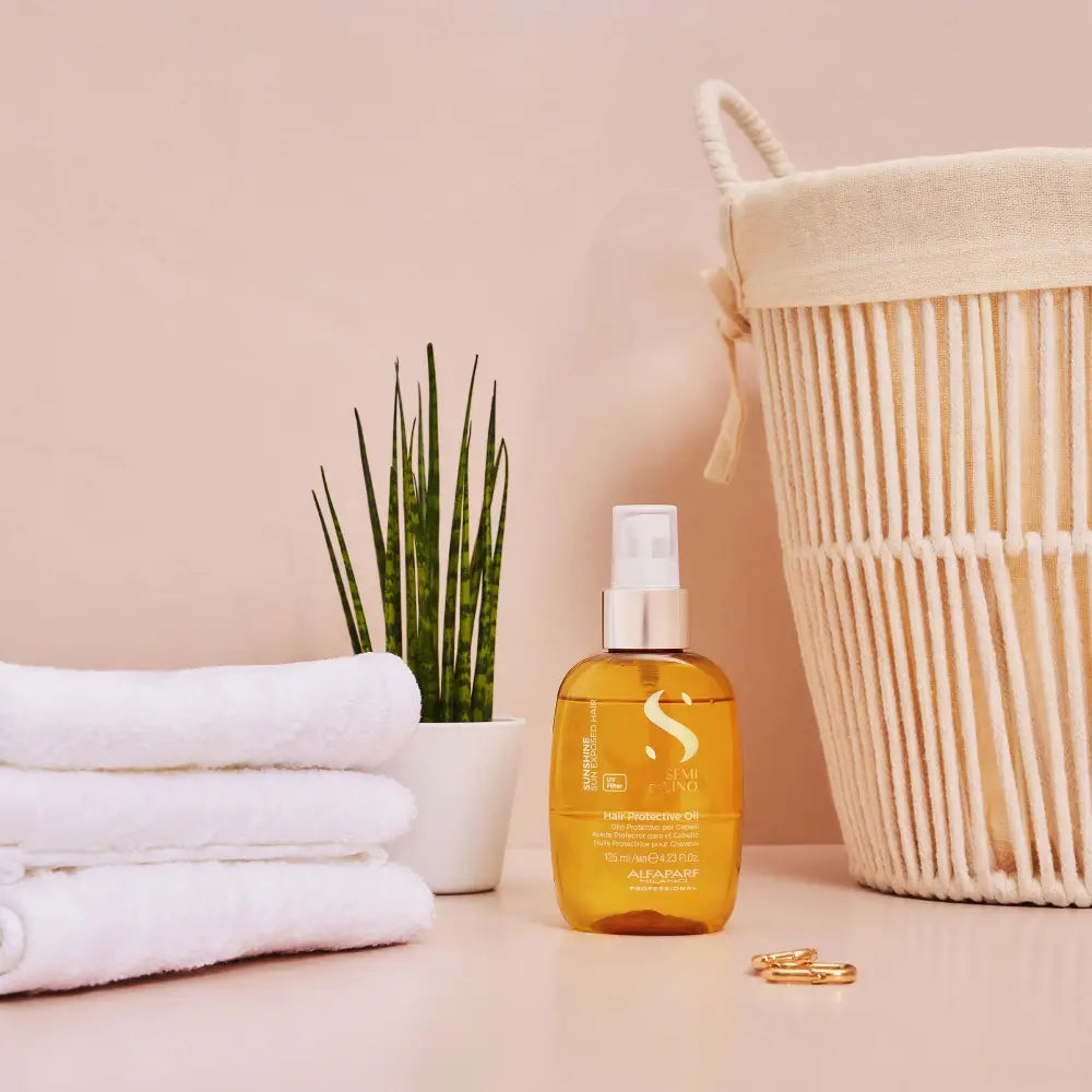 Alfaparf Semi di Lino Sunshine Kétfázisú Hajolaj 125 ml – UV-védelem hidratálás és ragyogás napsugárzásnak kitett hajra