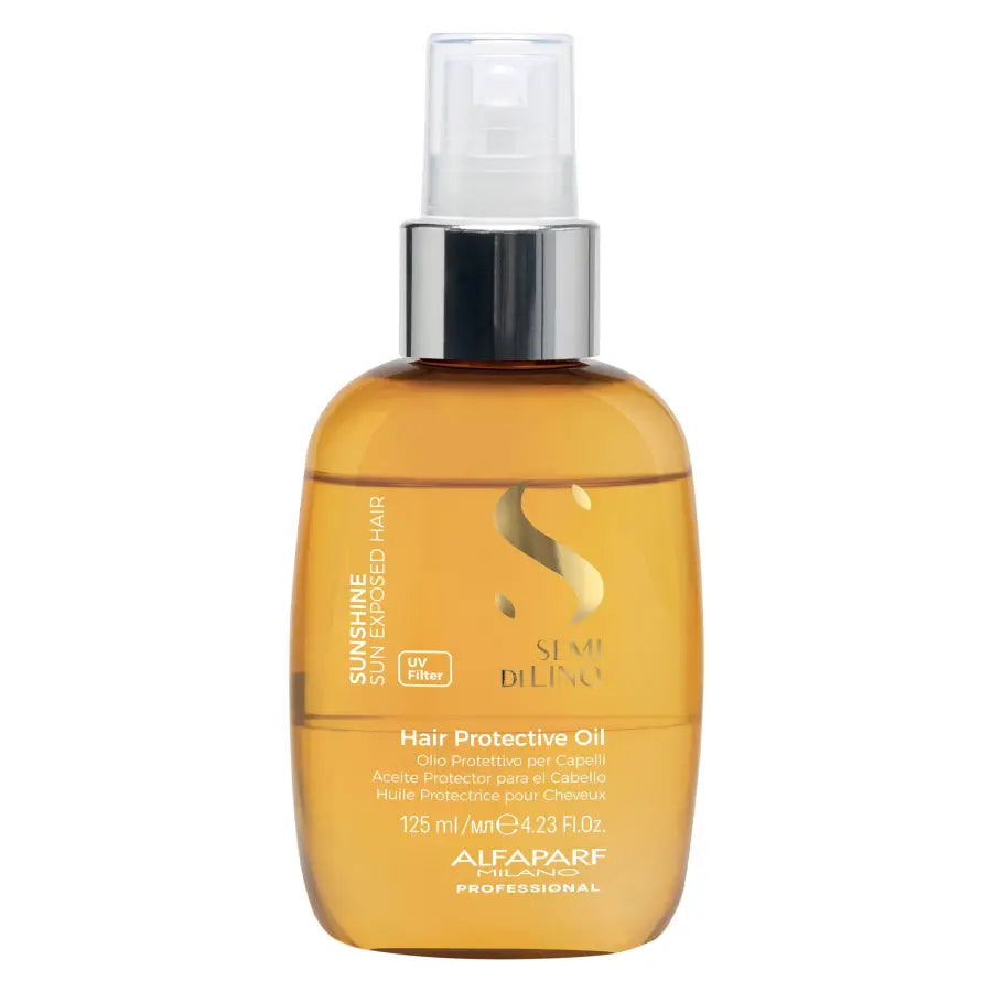 Alfaparf Semi di Lino Sunshine Ulei de Păr Bifazic 125ml – Protecție UV hidratare și strălucire pentru părul expus