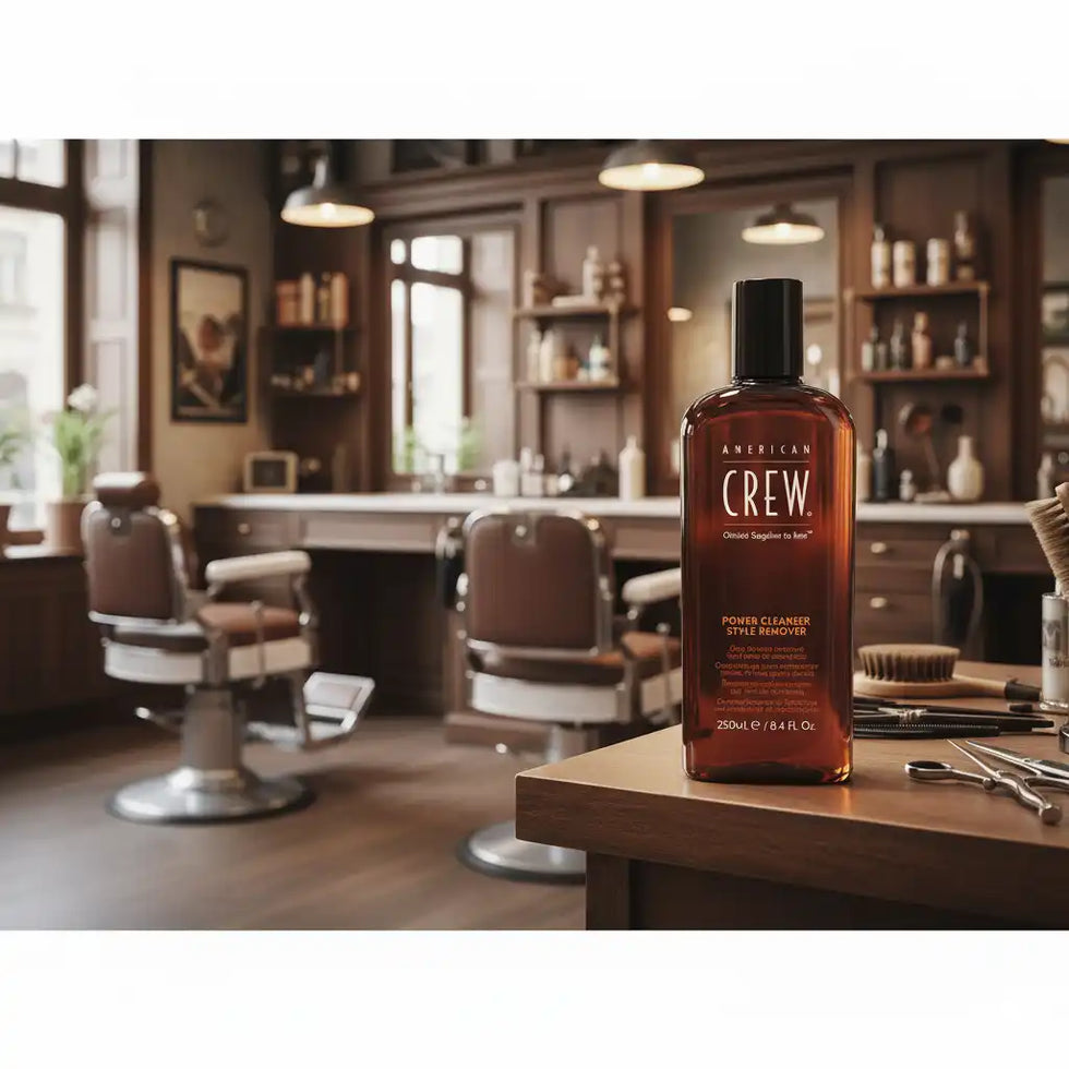 Barna üveg férfi hajápolószer fekete kupakkal.