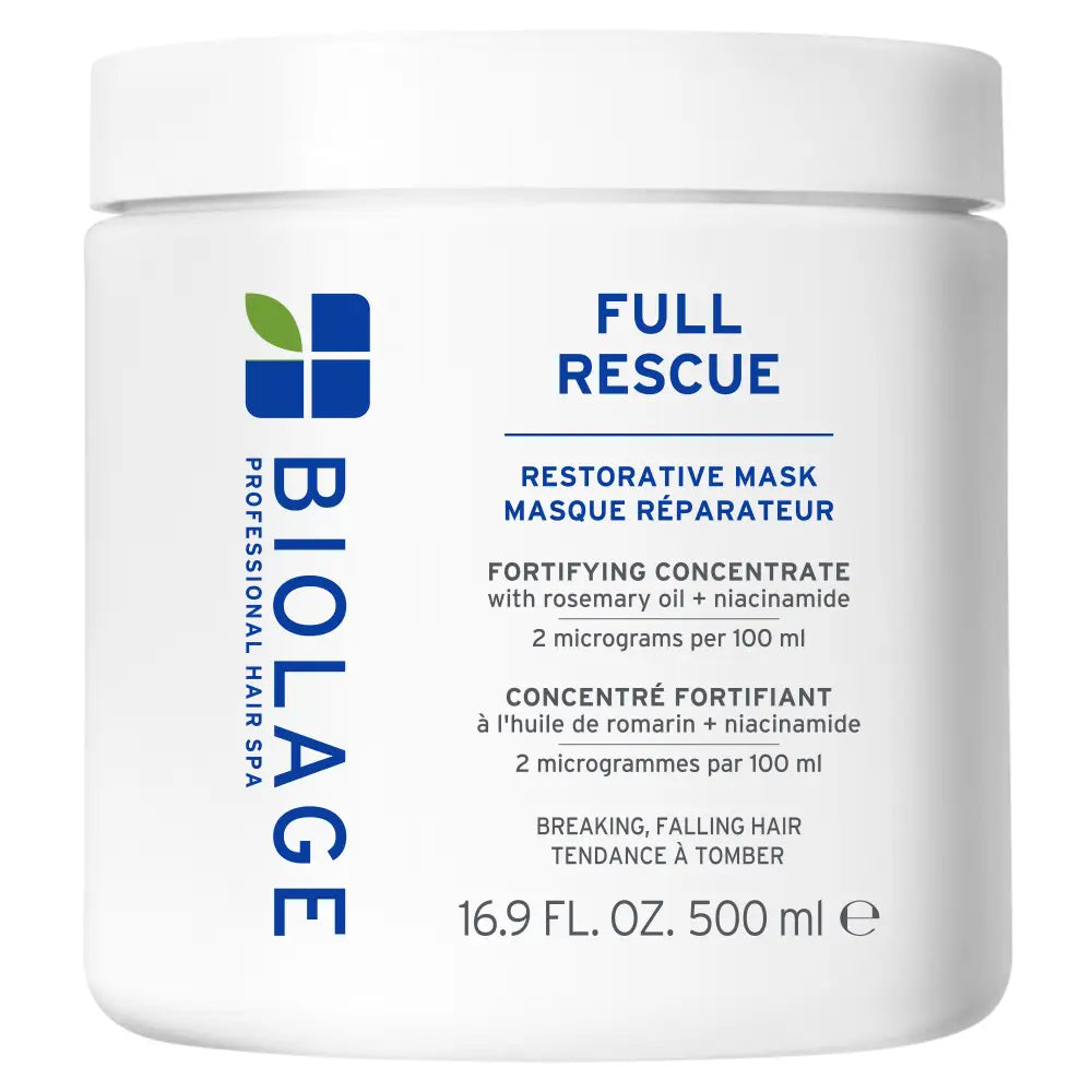 Biolage Full Rescue – Hajerősítő hajmaszk hajhullás ellen rozmaringolajjal és niacinamiddal – 500ml - Haj