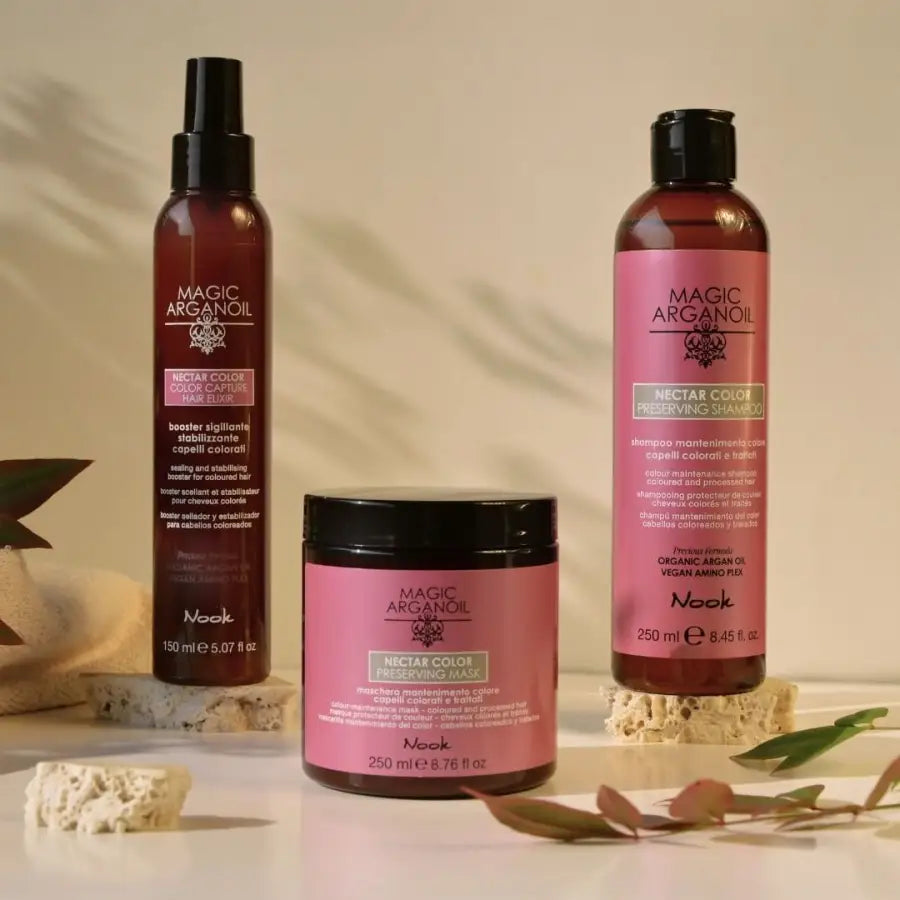 Booster pentru Strălucire și Protecția Culorii Părului Vopsit – Nook Magic ArganOil Nectar Color - 150 ml - Păr