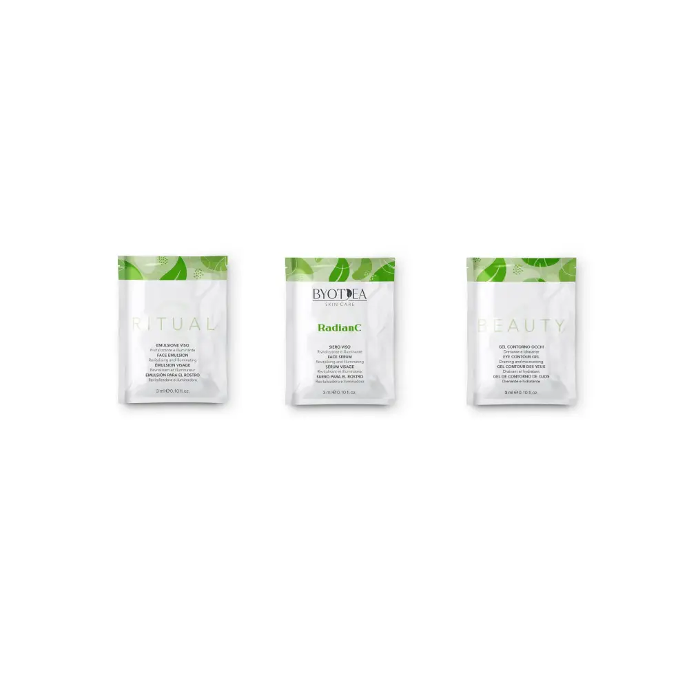Byotea Face Care Radian C Beauty Ritual – Bőrvilágosító és Regeneráló Mintaszett (3x3 ml) - Arcápolás