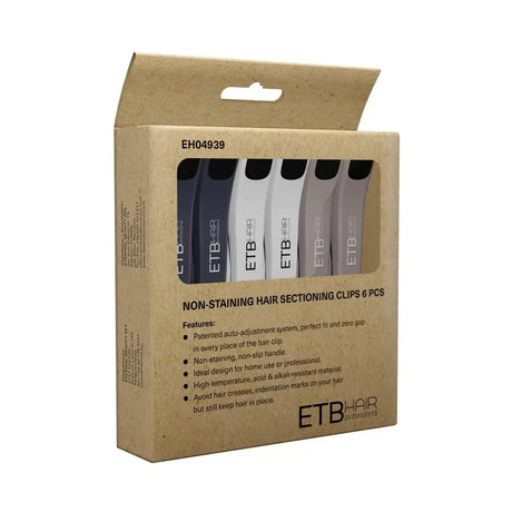 ETB HAIR Prémium Professzionális Gólyacsőr Hajcsipesz Színes Matt 12,2 CM-ES (6 Db/ Készlet) - Haj