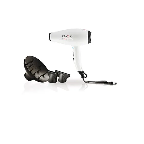 GA.MA Classic Professzionális Hajszárító – 2200W-os Olasz AC Motorral Gyors Szárítás Ergonomikus Kialakítás - FEHÉR
