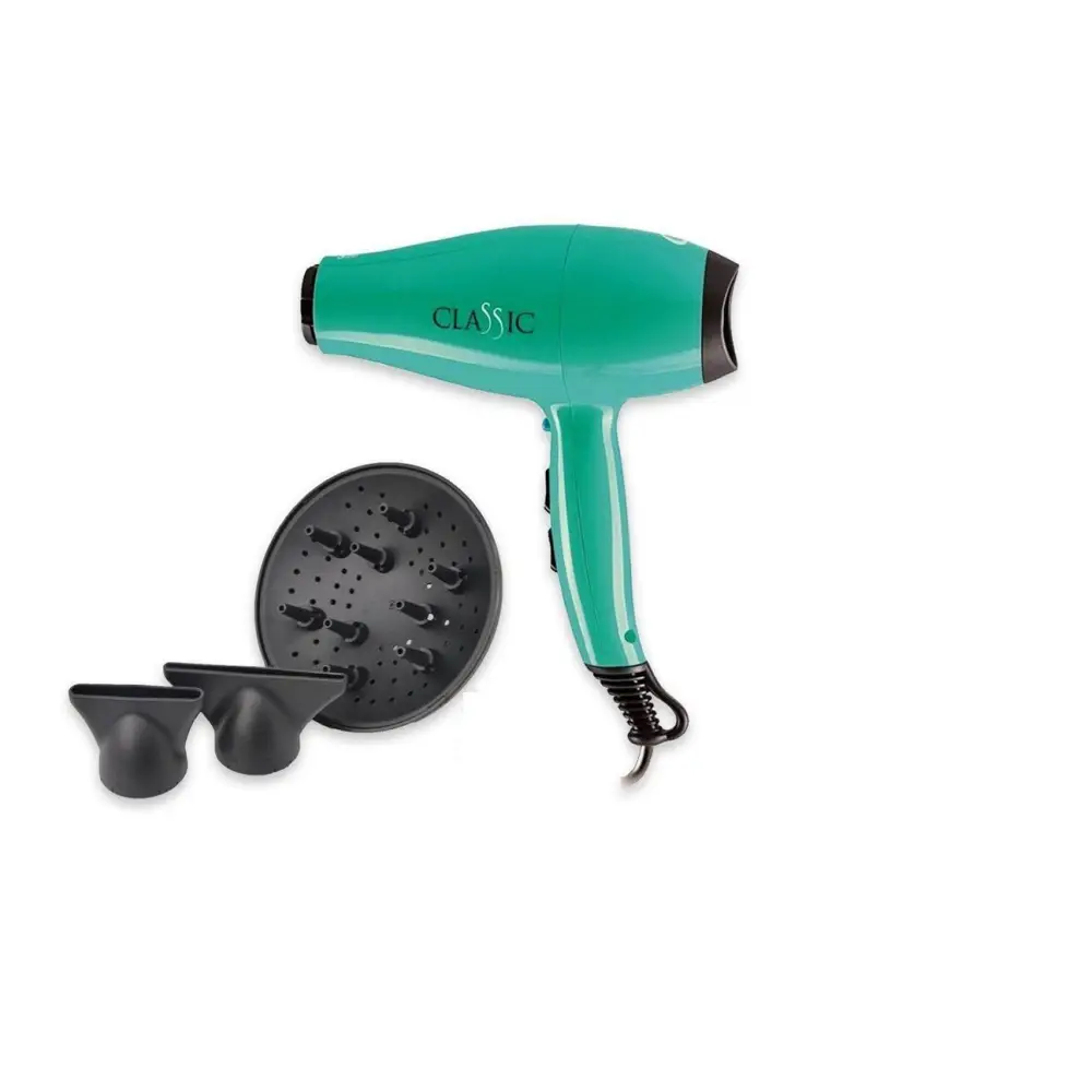 GA.MA Classic Professzionális Hajszárító – 2200W-os Olasz AC Motorral Gyors Szárítás Ergonomikus Kialakítás - AQUA ZÖLD