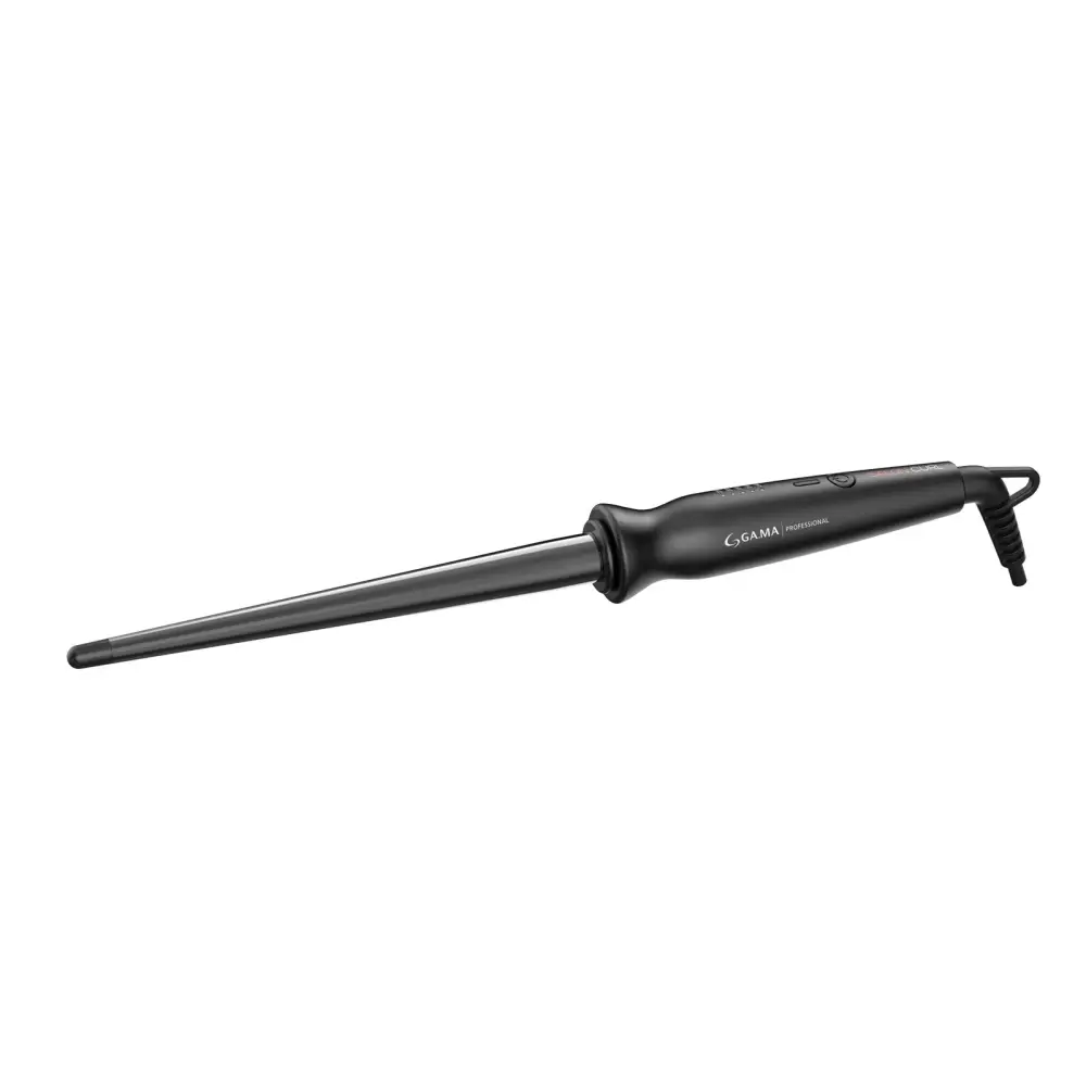 GA.MA Silk Salon Kúpos Hajgöndörítő – Titán-Kerámia Bevonat Extra Hosszú Cső (20–10 mm) Állítható Hőfok és Égésvédelem