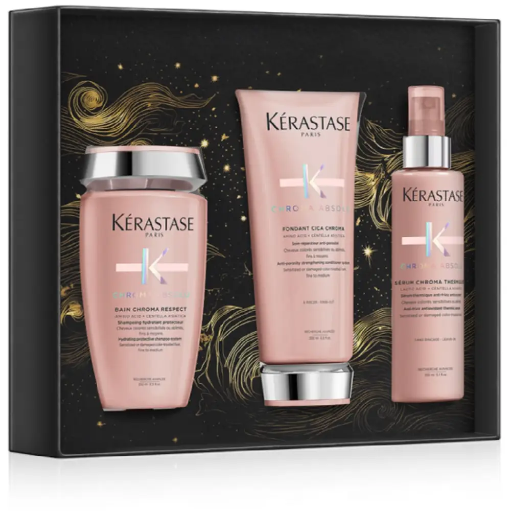 Hidratáló Készlet Festett Haj Ápolására Kérastase Chroma Absolu Fondant Holiday 2024 Sampon 250ml + Hajbalzsam
