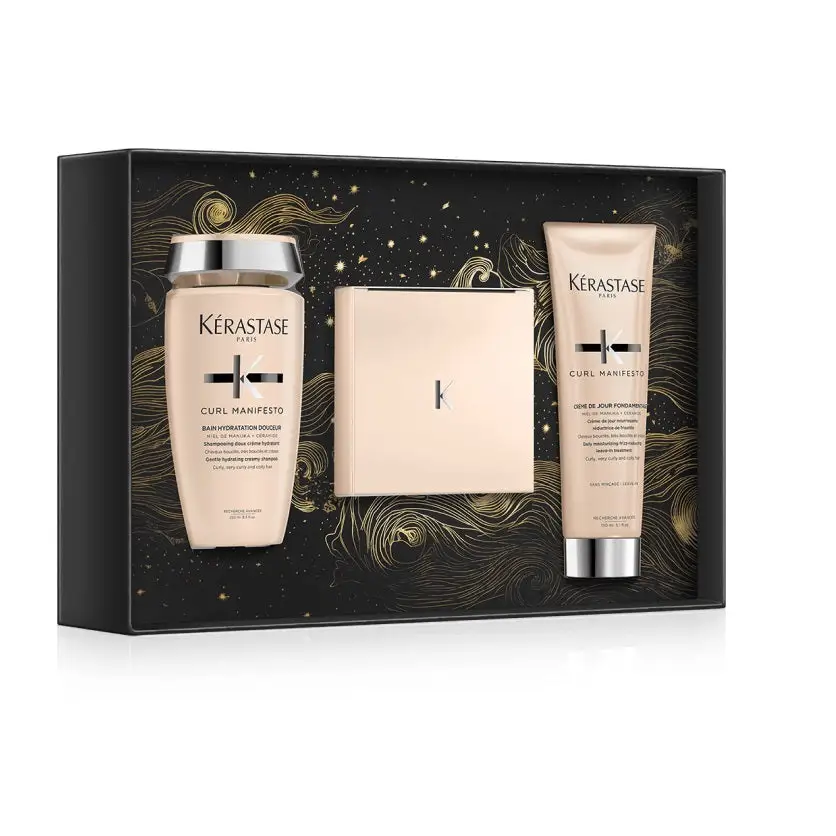 Hidratáló Készlet Hullámos És Göndör Hajra Kérastase Curl Manifesto Masque Holiday 2024 Krémsampon 250ml