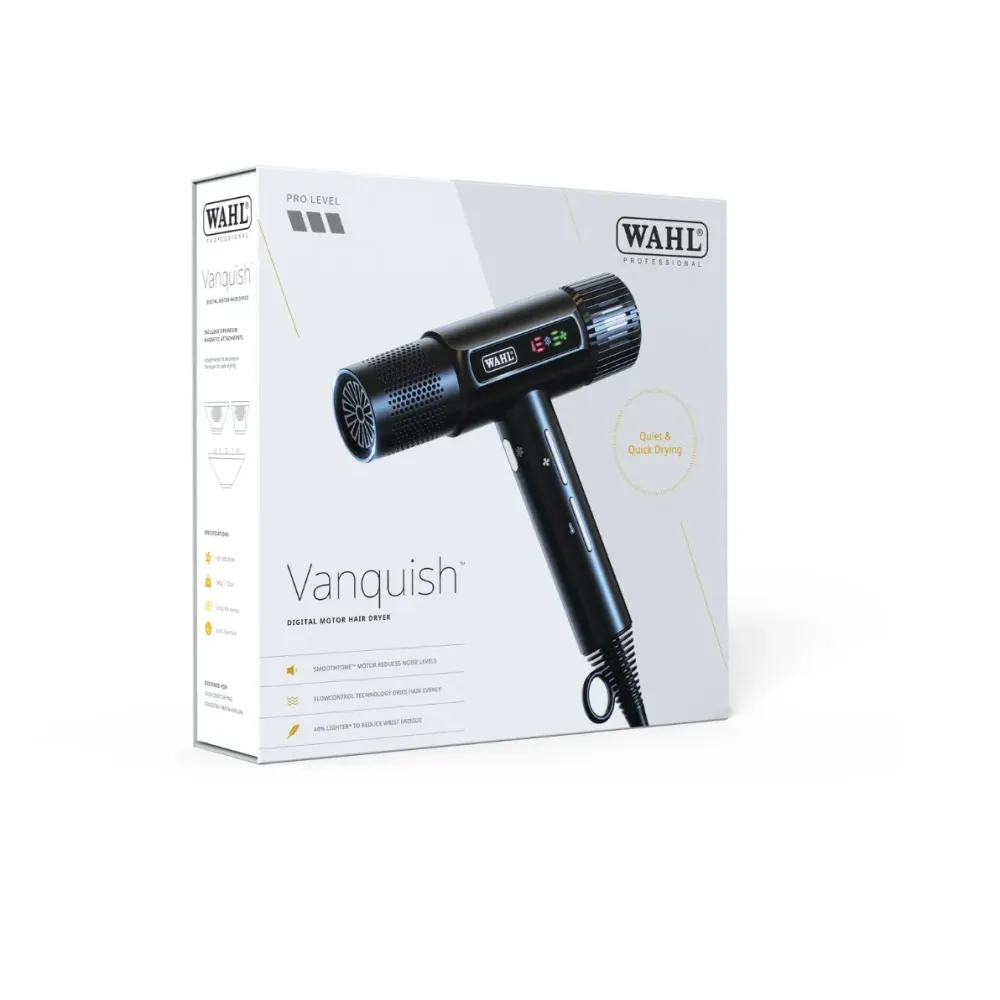 Wahl Vanquish Digital Hajszárító, Fejlett BLDC Motorral és Áramlásszabályozó Technológiával