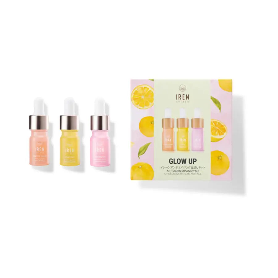 IREN Shizen GLOW UP Discovery Kit – Japán anti-aging készlet 3 szérummal a ragyogó, feszes és megfiatalodott bőrért