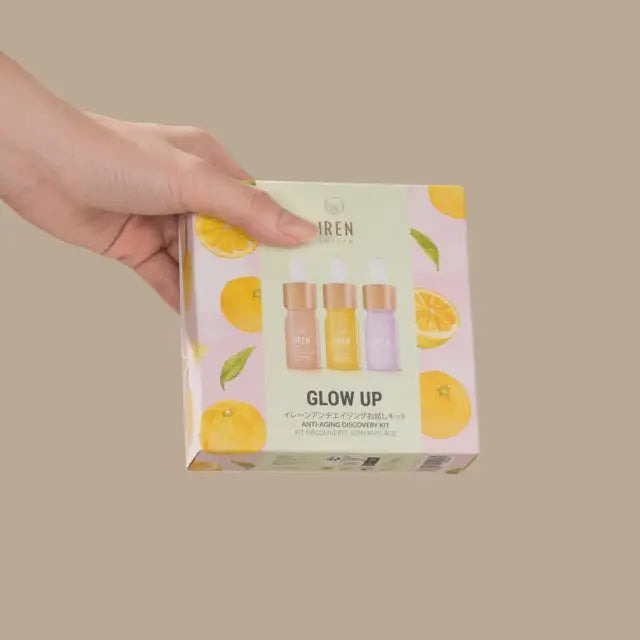 IREN Shizen GLOW UP Discovery Kit – Japán anti-aging készlet 3 szérummal a ragyogó, feszes és megfiatalodott bőrért