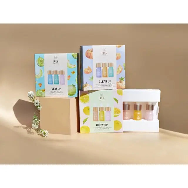 IREN Shizen GLOW UP Discovery Kit – Japán anti-aging készlet 3 szérummal a ragyogó, feszes és megfiatalodott bőrért