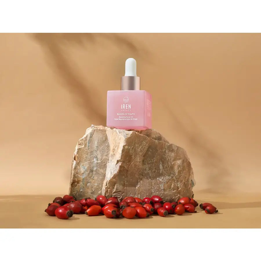 IREN Shizen BLOOM OF YOUTH 30ml – Regeneráló arcolaj csipkebogyóolajjal, 100% természetes, feszes, ragyogó és védett bőrért