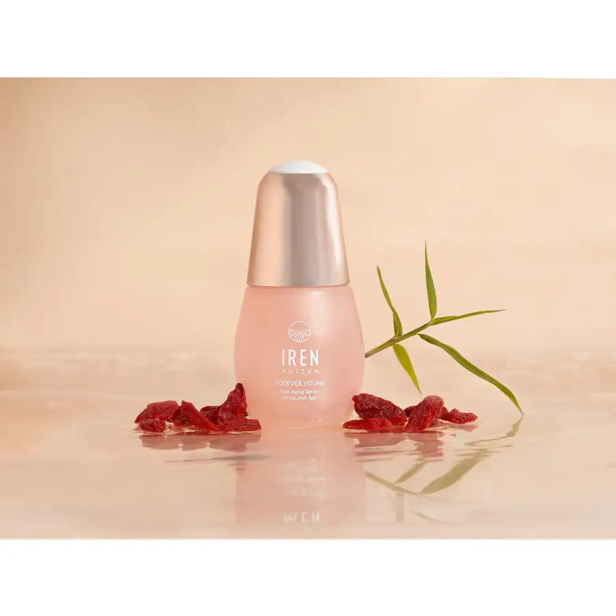 IREN Shizen Forever Young Serum 20ml – Öregedésgátló arcszérum peptidekkel, goji bogyóval és BIYUSEN™ termálvízzel a feszesítésért és a ráncok kisimításáért