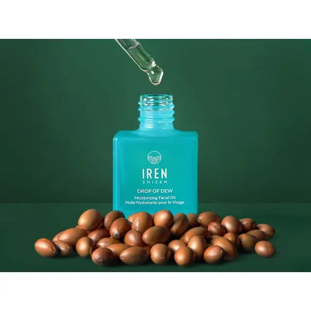 IREN Shizen DROP OF DEW 30 ml – Japán hidratáló arcolaj argánnal, prebiotikumokkal és posztbiotikumokkal, 100% természetes, bársonyos, ragyogó és védett bőrért