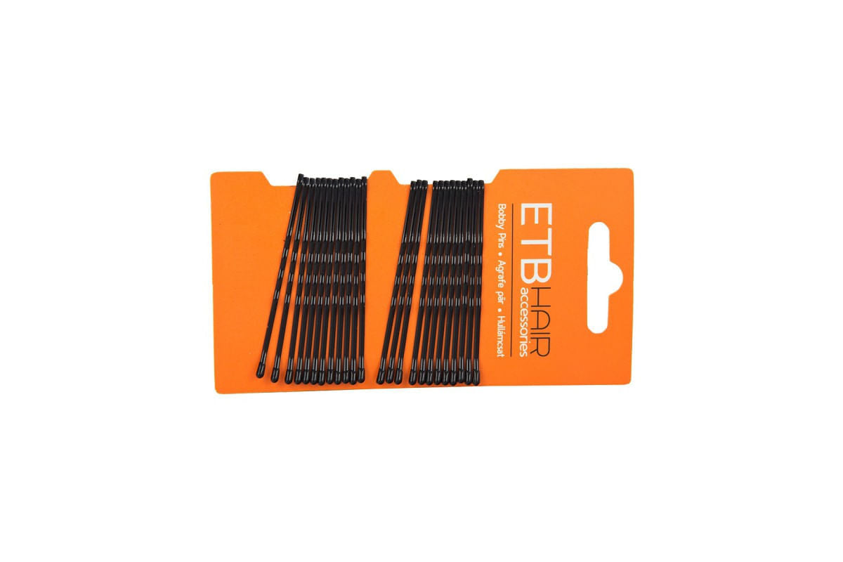 ETB Hair Professzionális Hajcsatok, fekete, 6 cm, 24 db – Biztonságos rögzítés, olasz dizájn, elegancia a részletekben