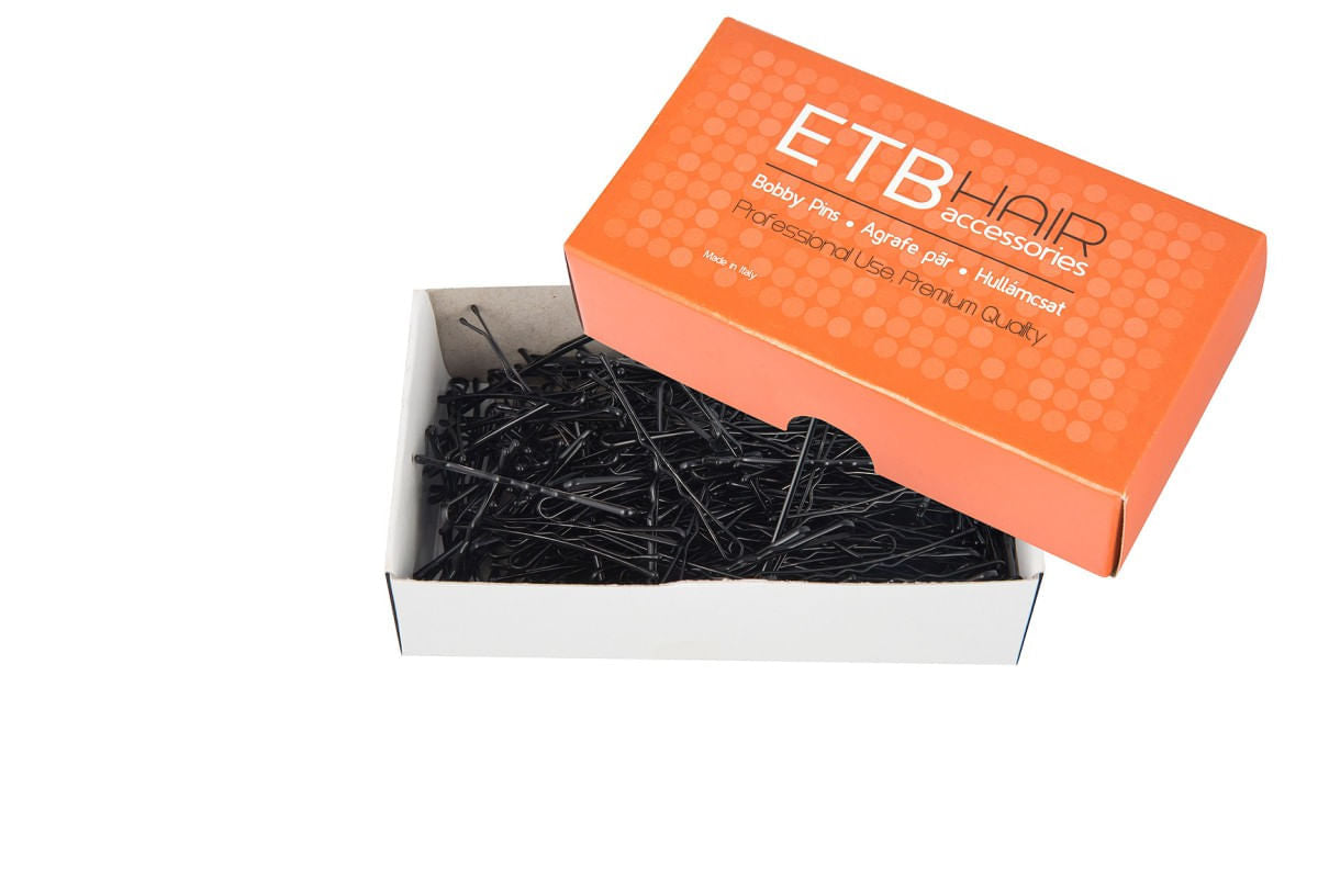 ETB Hair Professzionális Hajcsatok, 6 cm, 200g, Fekete – Erős Tartás, Olasz Dizájn, Professzionális Eredmények