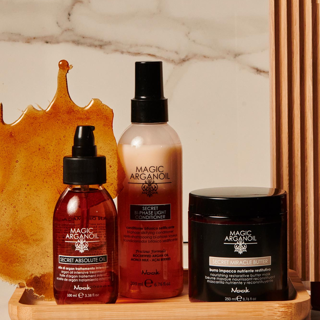 Nook Magic ArganOil Secret Restrukturáló Hajmaszk Sérült Hajra, Argánvajjal és 91% Természetes Összetevőkkel