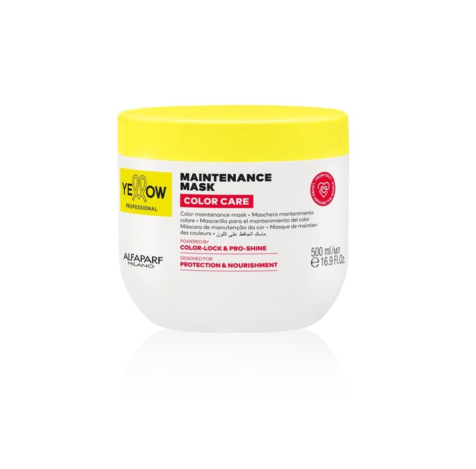 Yellow Professional Color Care – Professzionális Maszk Festett Hajra 500ml – Intenzív Színvédelem, Tartós Hidratálás és Ragyogás