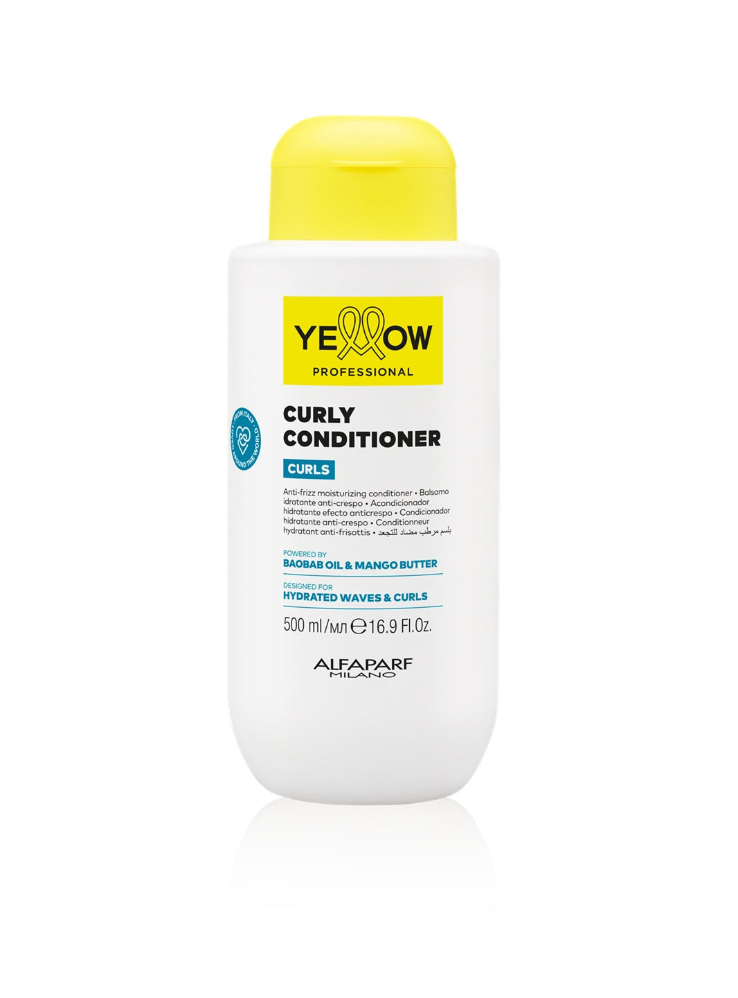 Yellow Professional Curls Balzsam Hullámos és Göndör Hajra, 500ml – Intenzív Hidratálás, Anti-Frizz és Rugalmasság